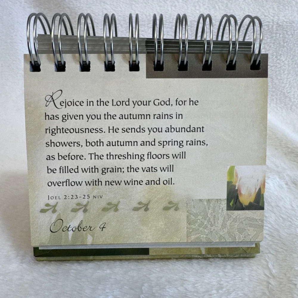 DaySpring Promises & Blessings Perpetual Flip Calendar Scripture Verses DS 16766